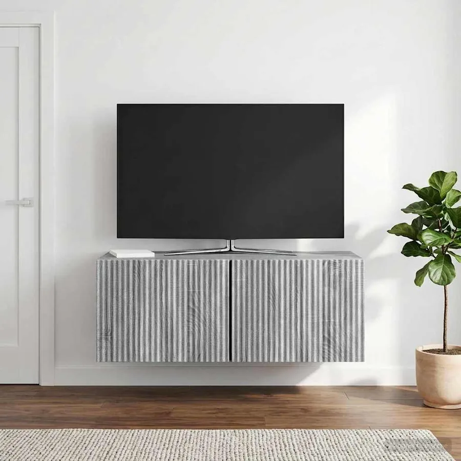 Meuble TV mural Sonoma gris 78,5 x 31 x 30 cm Bois d'ingénierie