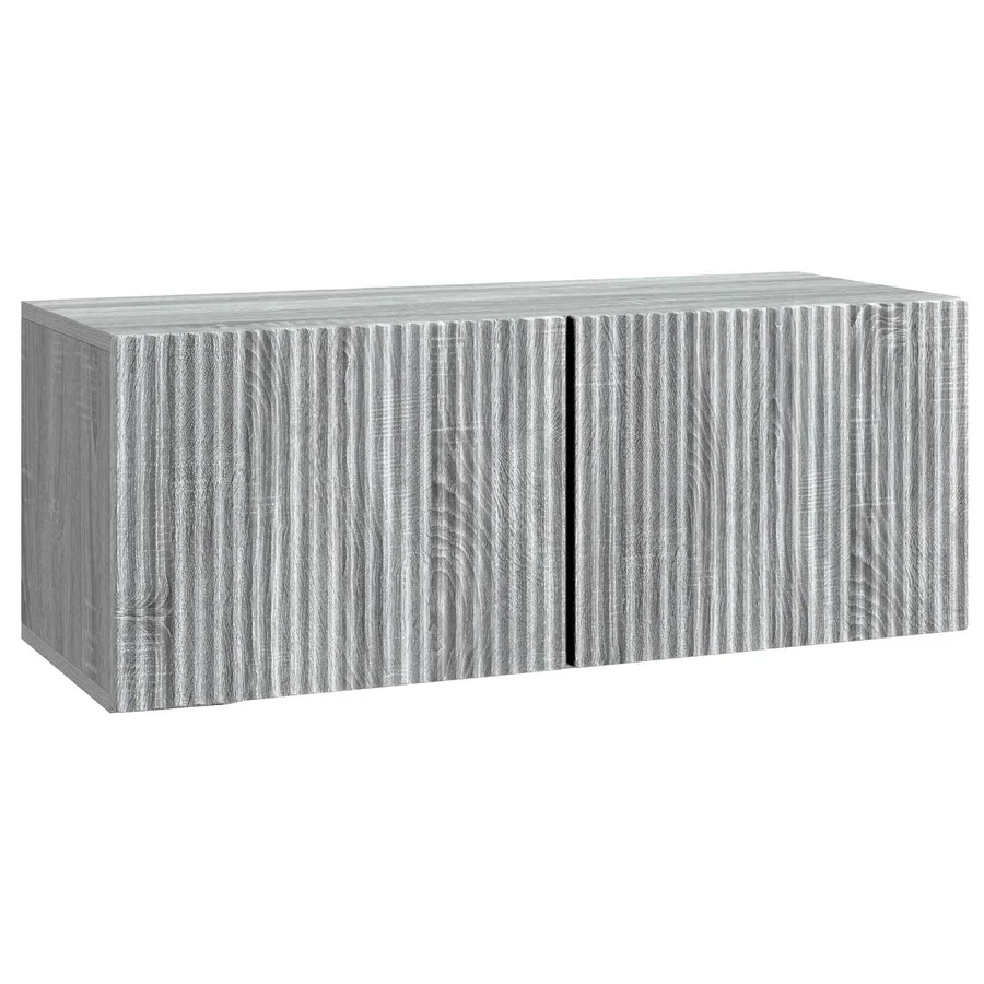 Meuble TV mural Sonoma gris 78,5 x 31 x 30 cm Bois d'ingénierie - 2