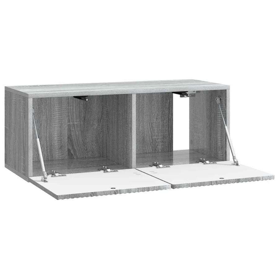 Meuble TV mural Sonoma gris 78,5 x 31 x 30 cm Bois d'ingénierie - 5
