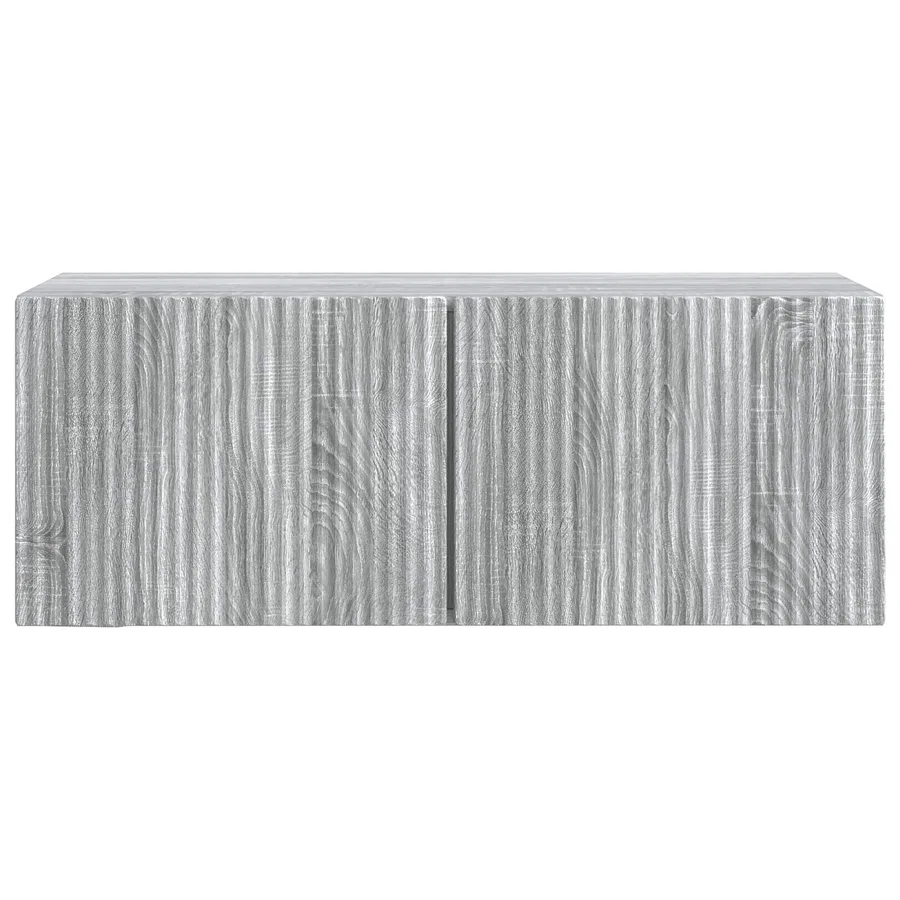 Meuble TV mural Sonoma gris 78,5 x 31 x 30 cm Bois d'ingénierie - 6