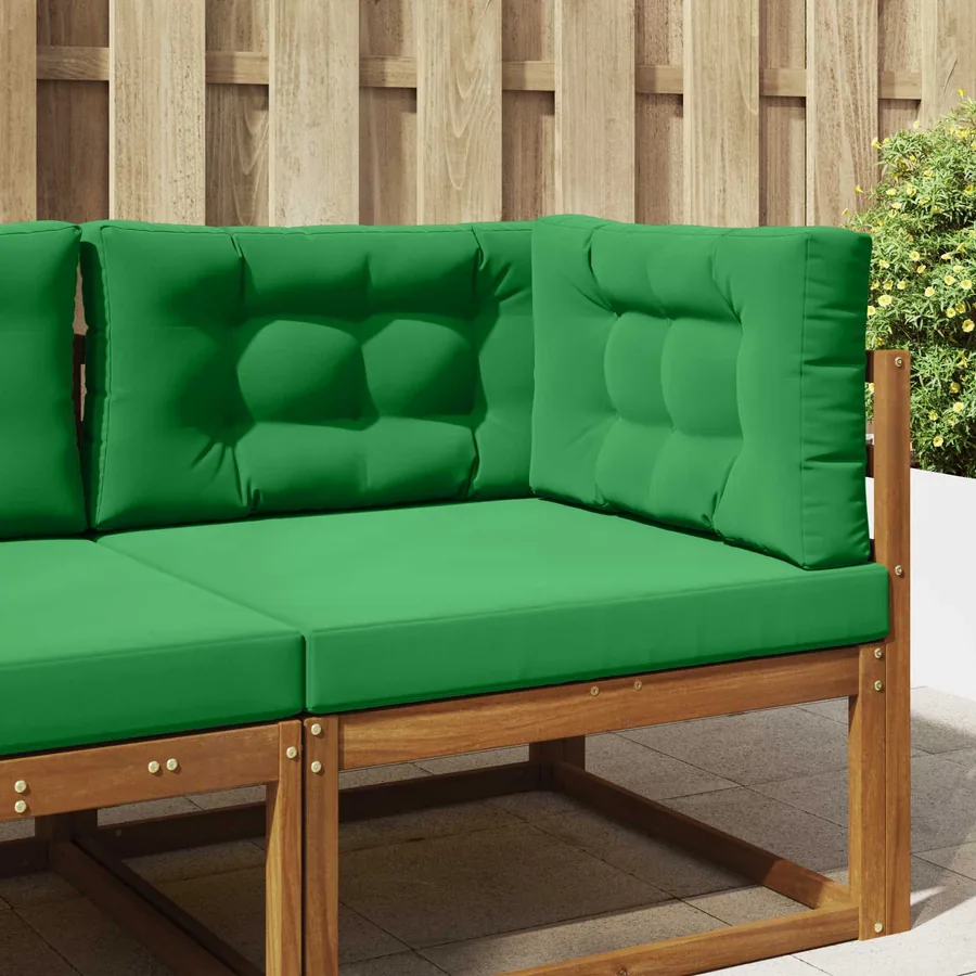 Coussin de canapé d'extérieur 3 pcs Vert Polyester