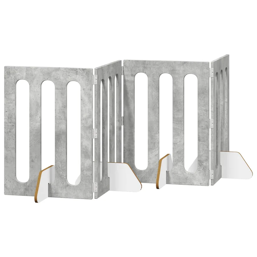 Clôture pliable pour animaux 4 pcs Gris Béton 201 x 38 x 70 cm - 2