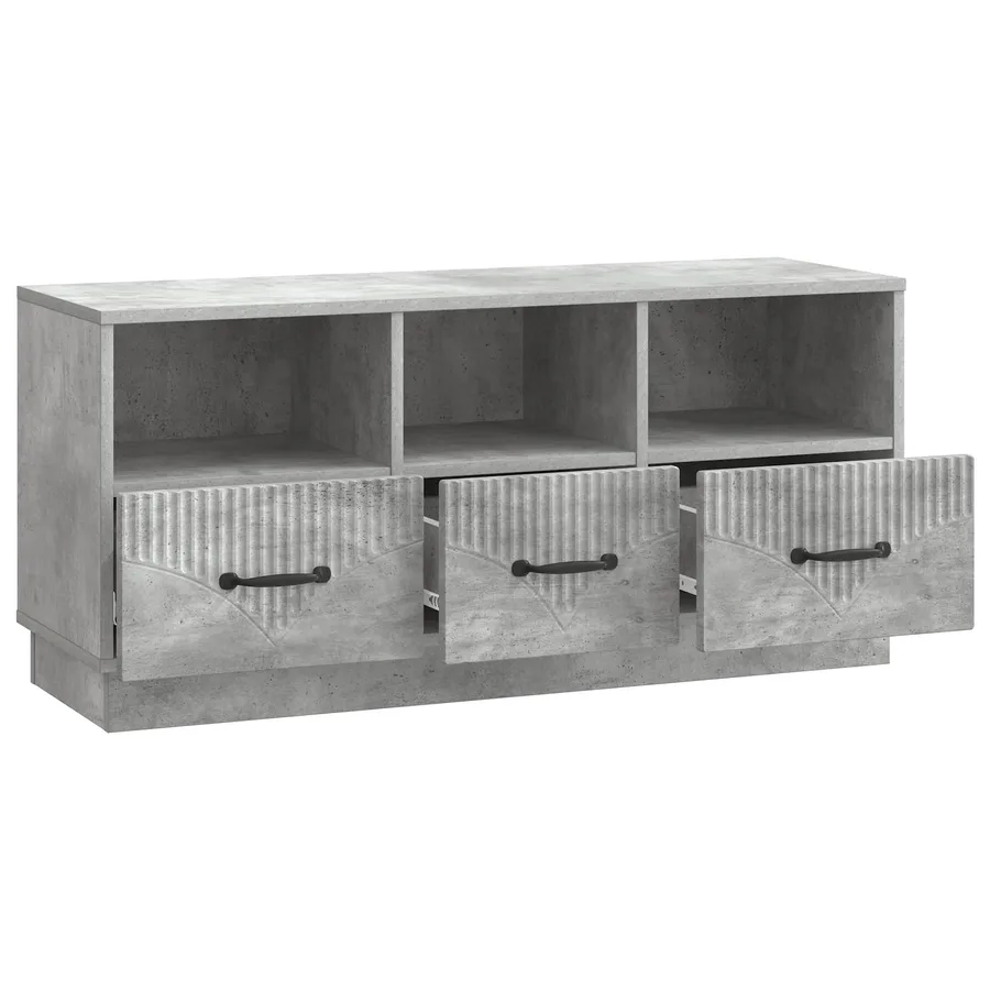 Meuble TV Gris béton 102 x 34,5 x 47 cm Bois d'ingénierie - 5