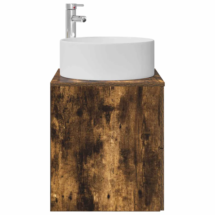 Vanité de lavabo mural Chêne fumé 49,5 x 44,5 x 65,5 cm - 4