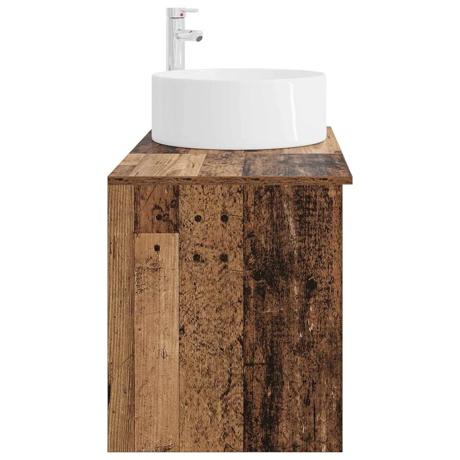 Ensemble de mobilier de salle de bain 2 pcs Bois ancien - 5