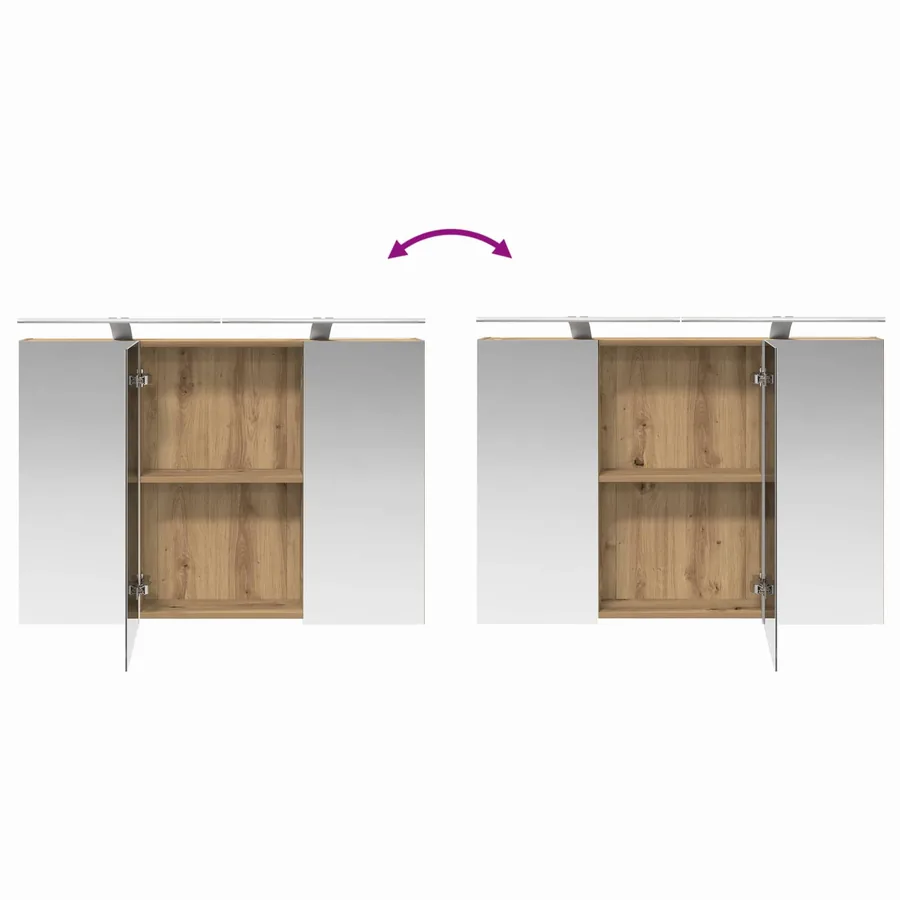Ensemble de mobilier de salle de bain 4 pc Chêne artisanal - 12