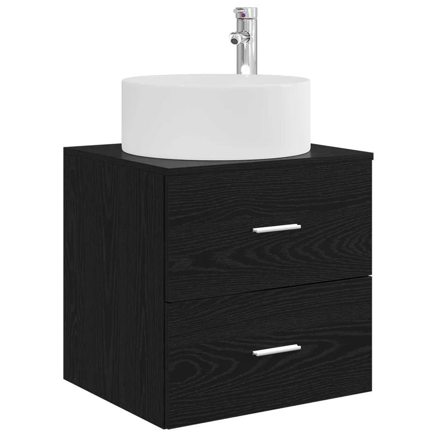 Ensemble de mobilier de salle de bain 4 pcs Chêne noir - 5