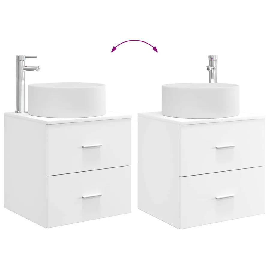 Ensemble de mobilier de salle de bain 4 pcs Blanc - 13