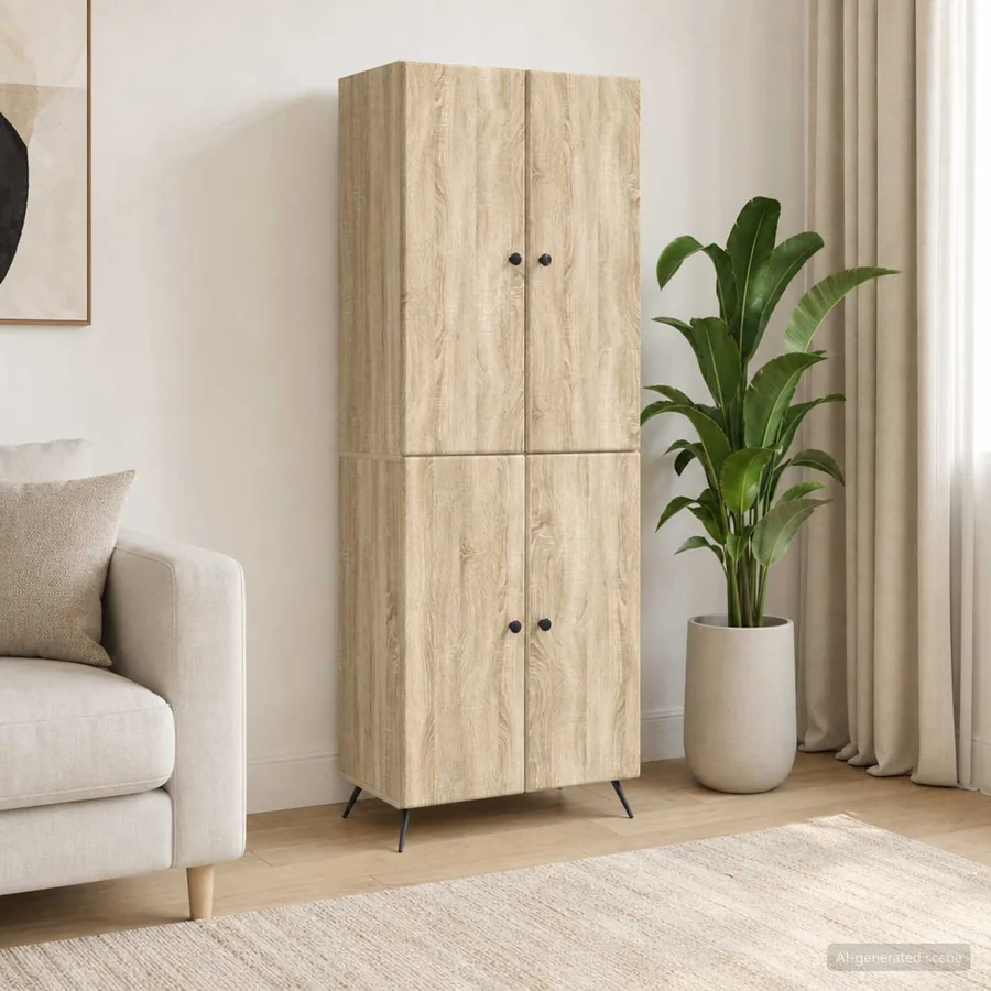 Ensemble de Meubles 2 pcs Chêne Sonoma Bois d'ingénierie
