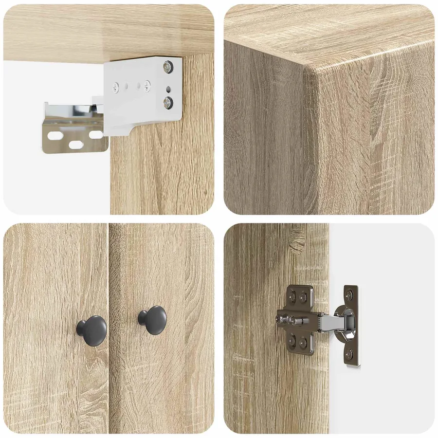 Ensemble de Meubles 2 pcs Chêne Sonoma Bois d'ingénierie - 8