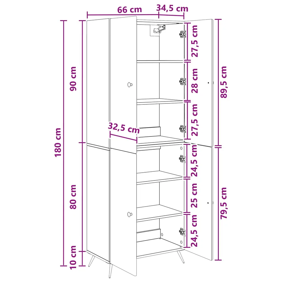 Ensemble de Meubles 2 pcs Chêne Sonoma Bois d'ingénierie - 9