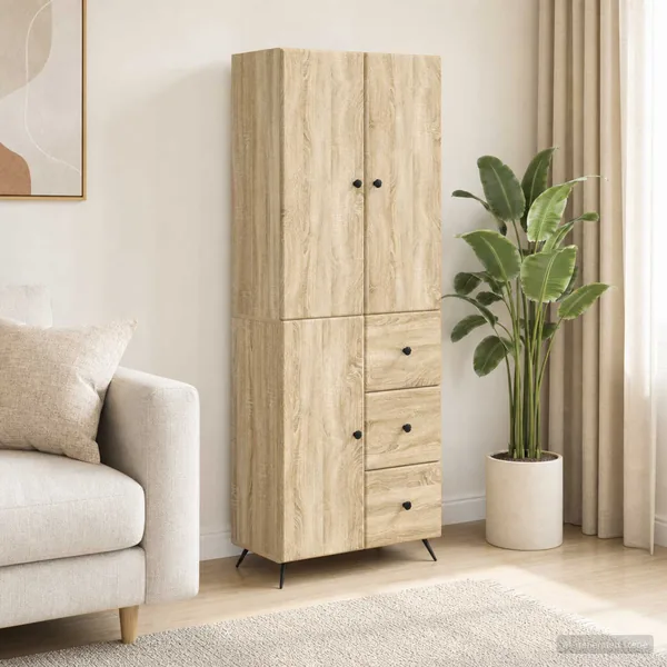 Ensemble de Meubles 2 pcs Chêne Sonoma Bois d'ingénierie