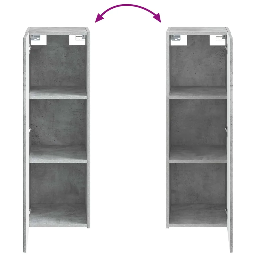Ensemble de mobilier de salle de bain 6 pcs Gris béton - 14