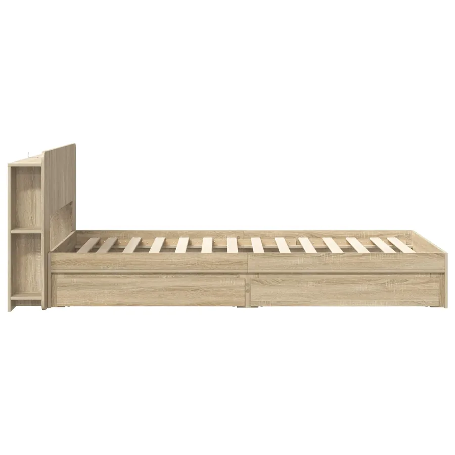 Cadre de lit avec rangement Chêne Sonoma 90 x 200 cm - 5