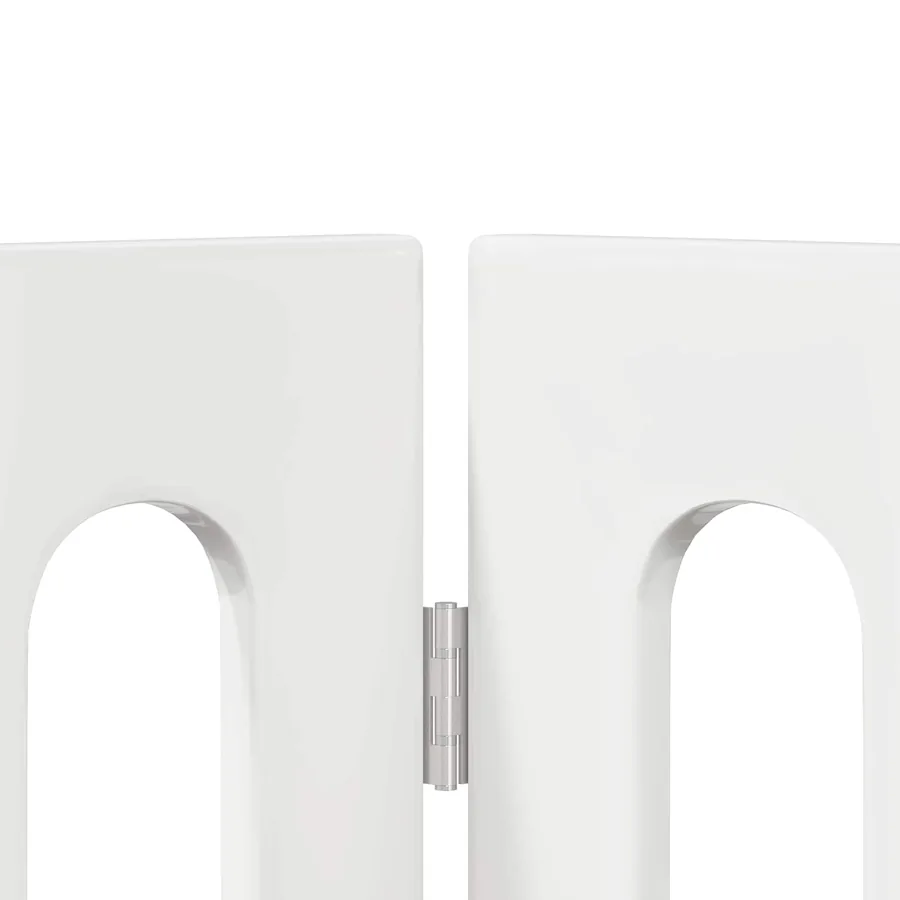 Clôture pliable pour animaux 4 pcs Blanc Brillant - 6