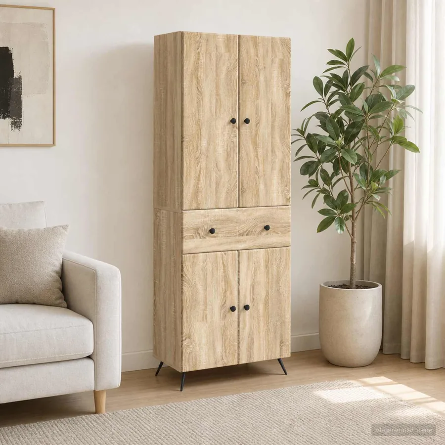 2 pcs Chêne Sonoma