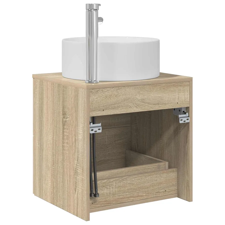 Vanité de lavabo mural Chêne Sonoma 49,5 x 44,5 x 65,5 cm - 5