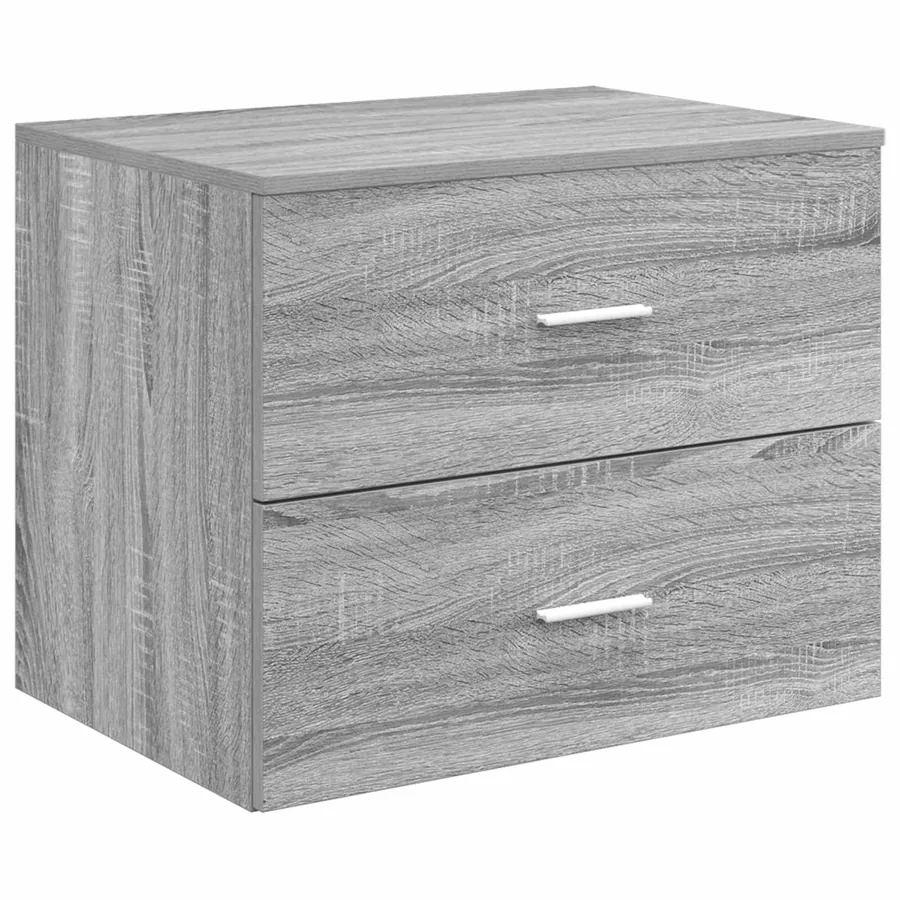 Ensemble de mobilier de salle de bain 4 pcs Sonoma gris - 6