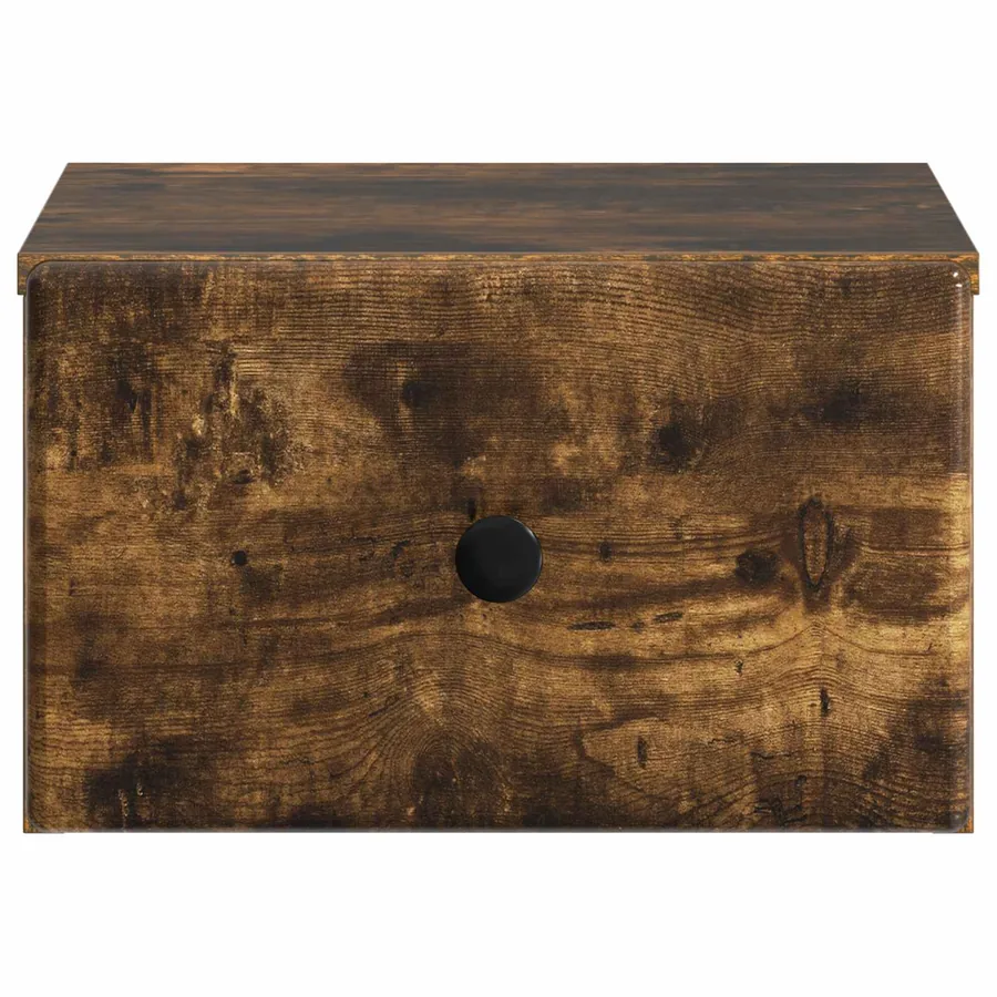 Cabinet de chevet mural Chêne fumé 34,5 x 33 x 20 cm - 5