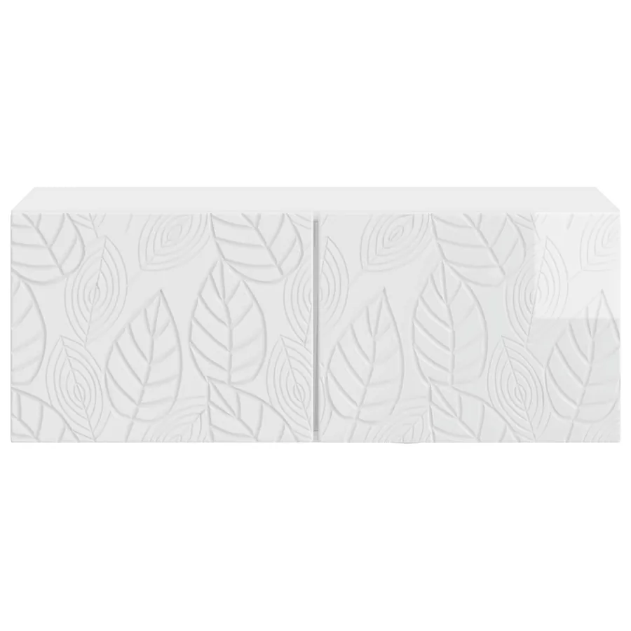Meuble TV mural 59,5 x 41 x 30 cm Blanc brillant - 5