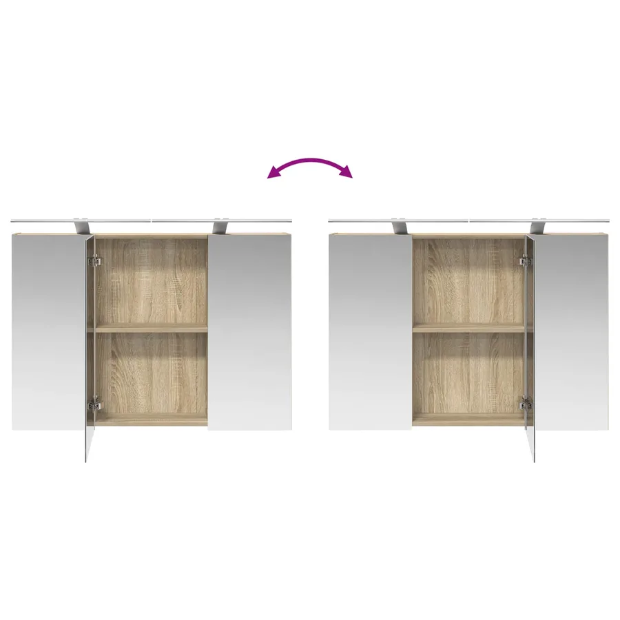 Ensemble de mobilier de salle de bain 4 pcs Chêne Sonoma - 12