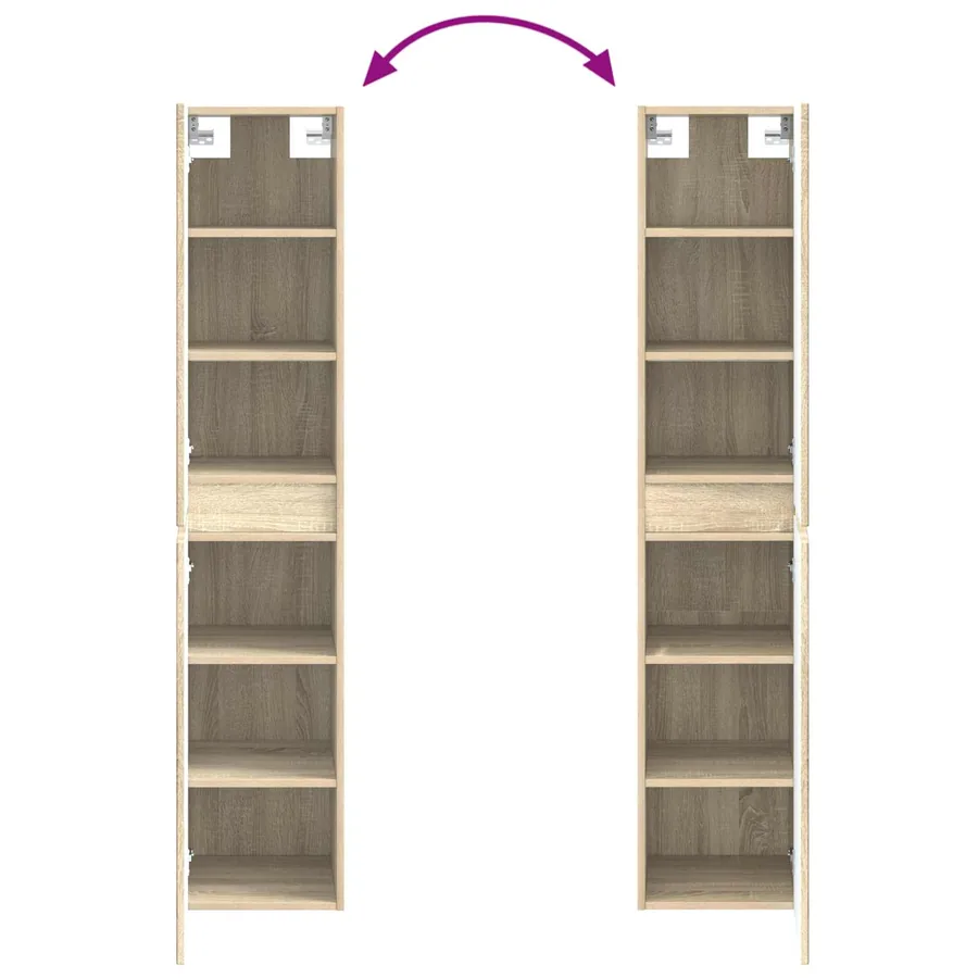Ensemble de mobilier de salle de bain 5 pcs Chêne Sonoma - 13