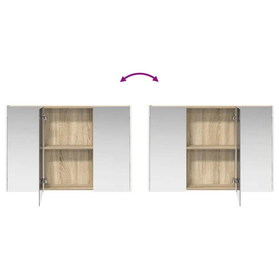 Ensemble d'armoire de salle de bain 4 pcs Chêne Sonoma - 12