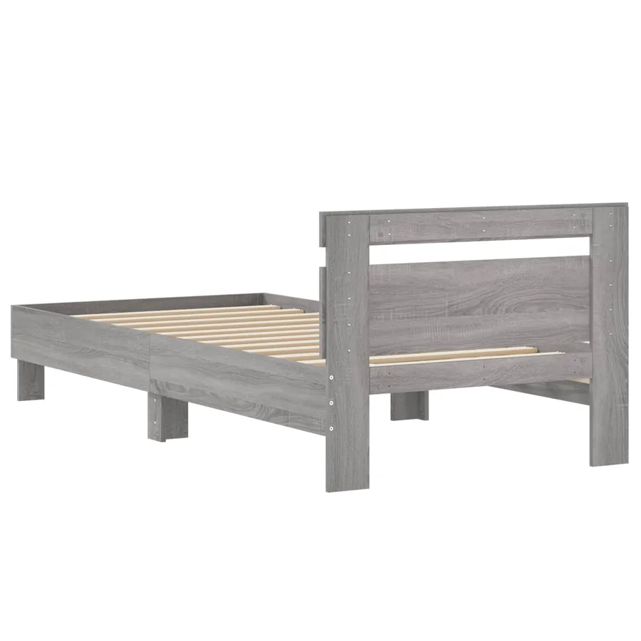 Cadre de lit avec tête de lit Sonoma gris 80 x 200 cm - 6