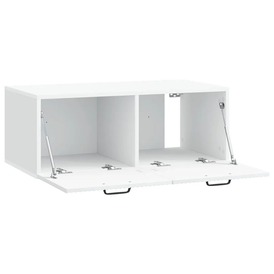 Meuble TV mural Blanc 78,5 x 41 x 30 cm Bois d'ingénierie - 5