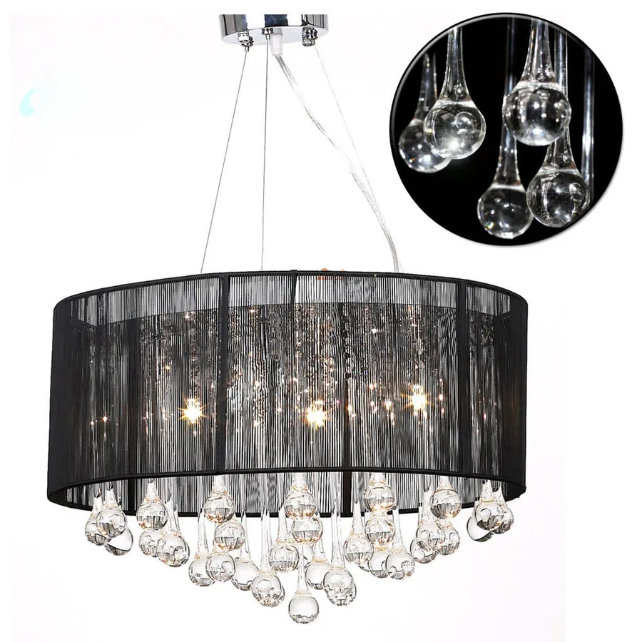 Lustre avec 85 cristaux Noir - 3