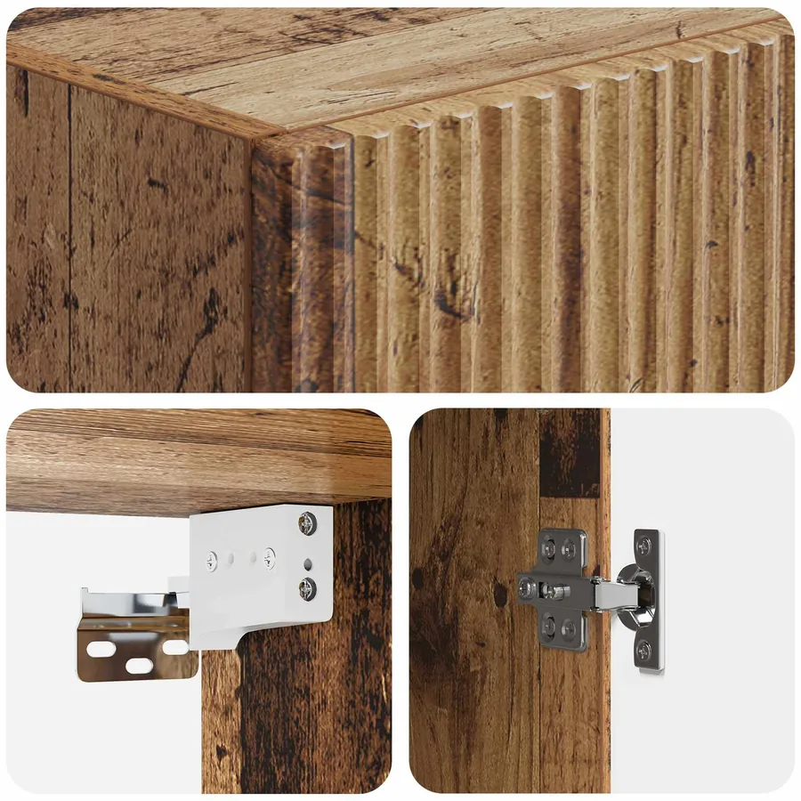 Ensemble de Meubles 2 pcs Bois ancien 33 x 34,5 x 90 cm - 8