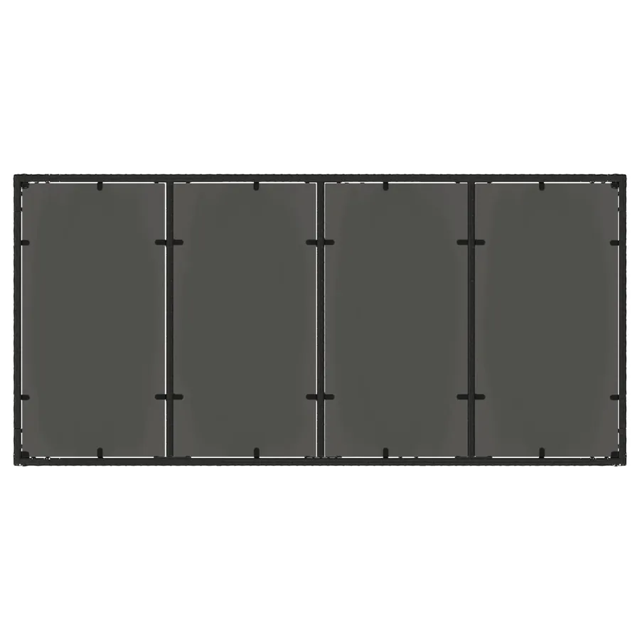 Ensemble de repas extérieur 7 pcs Noir et blanc crème - 6