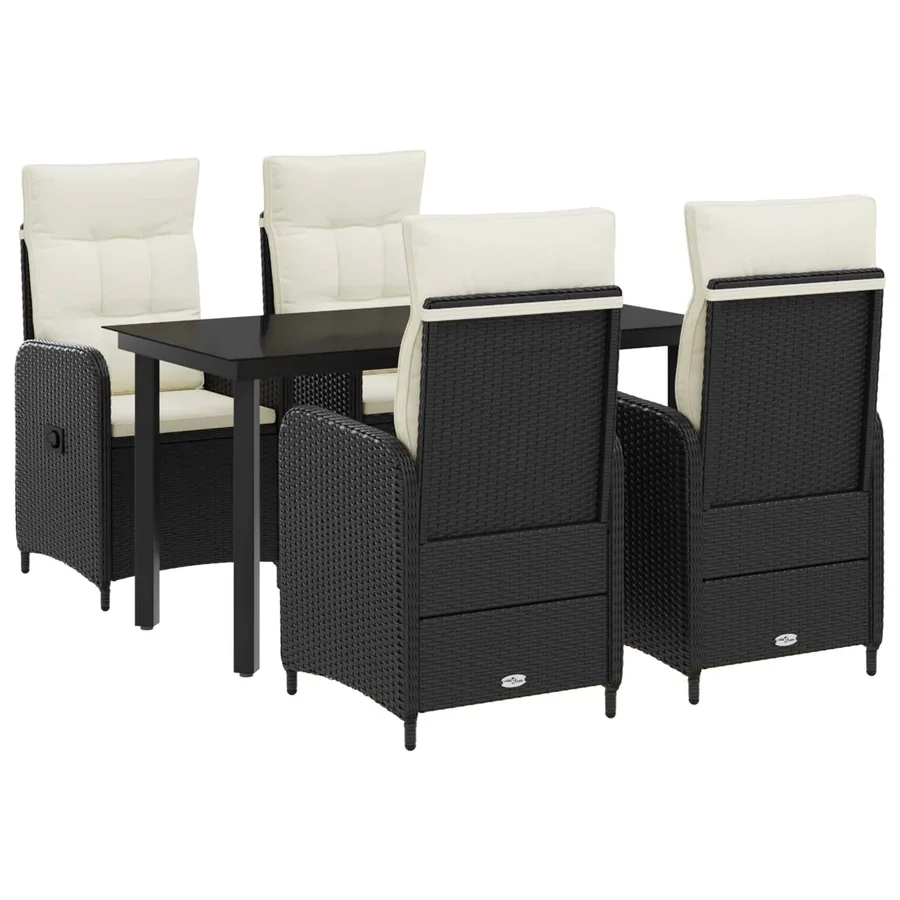 Ensemble de Tables Basses 5 pcs Noir et blanc crème - 2