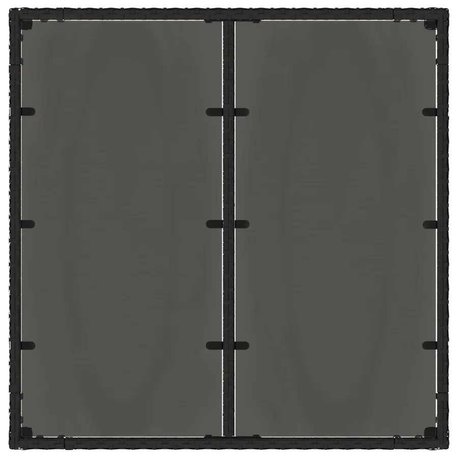Ensemble de repas extérieur 5 pcs Noir et blanc crème - 6