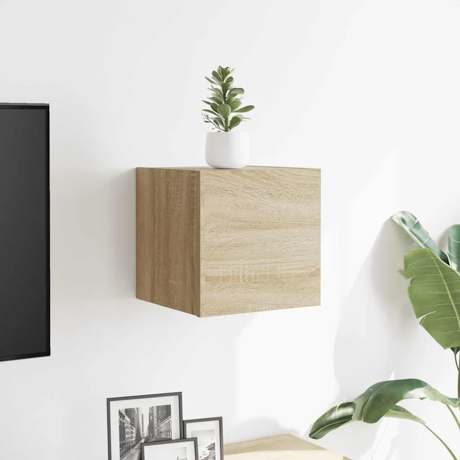 Meuble TV mural Chêne sonoma 30,5x30x30 cm - 3