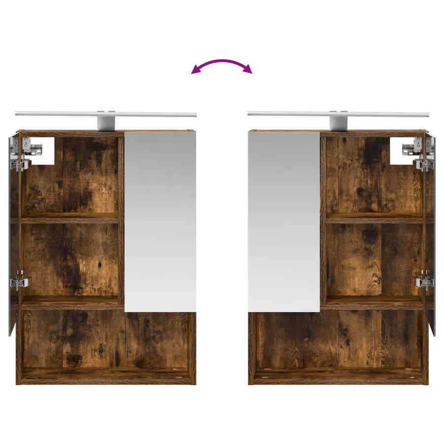 Ensemble d'armoire de salle de bain 5 pcs Chêne fumé - 12