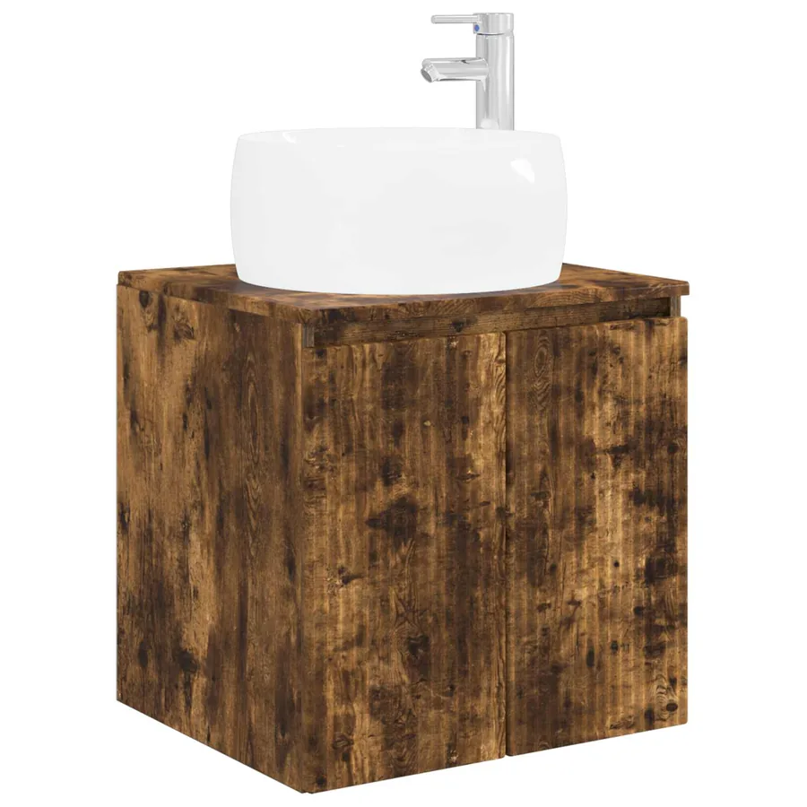 Ensemble d'armoire de salle de bain 5 pcs Chêne fumé - 5