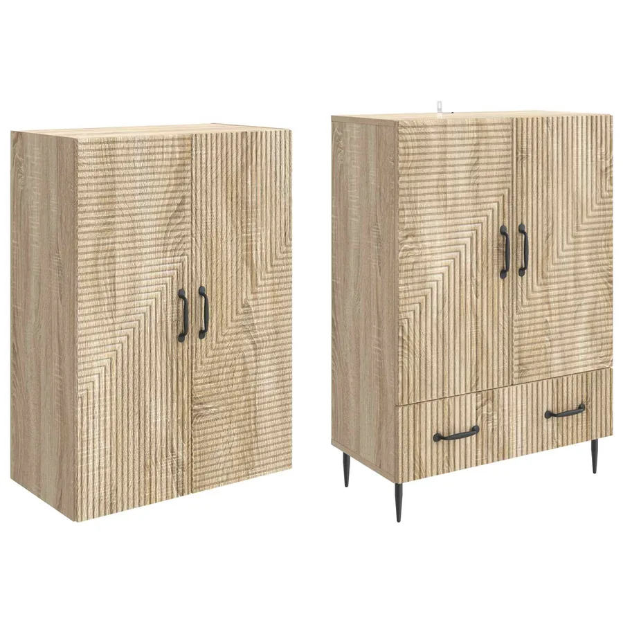 Ensemble de Meubles 2 pcs 66 x 34,5 x 95 cm Bois d'ingénierie - 4