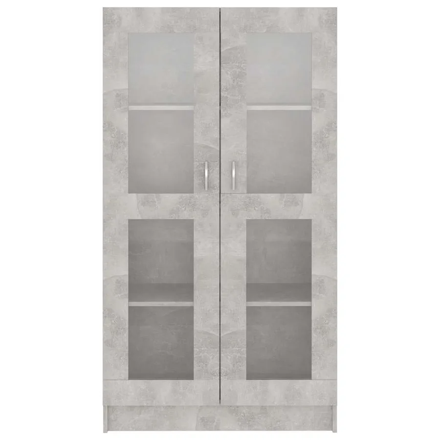 Display cabinet concrete grey 82.5x30.5x150 cm engineered wood - 5
