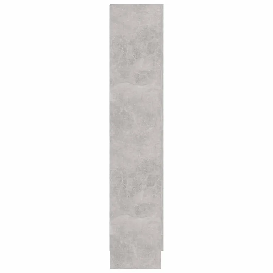 Armoire à vitrine Gris béton 82,5x30,5x150 cm Bois d'ingénierie - 6