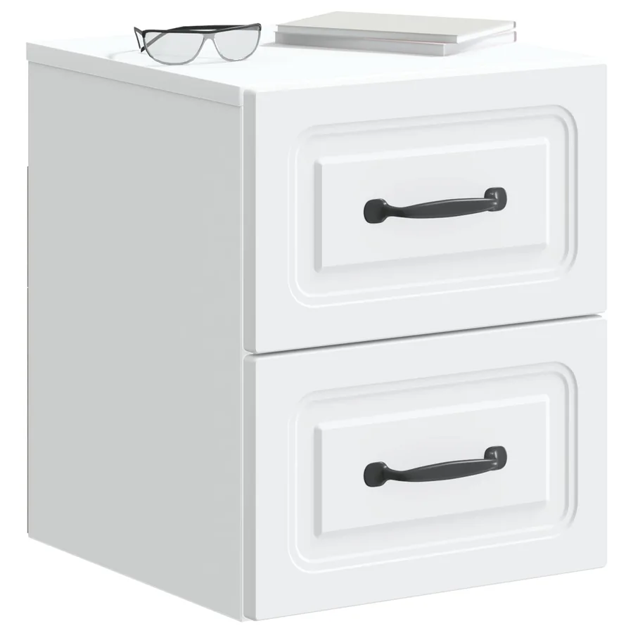 Cabinet de chevet mural 2 pcs Blanc 34,5 x 33 x 40 cm - 3