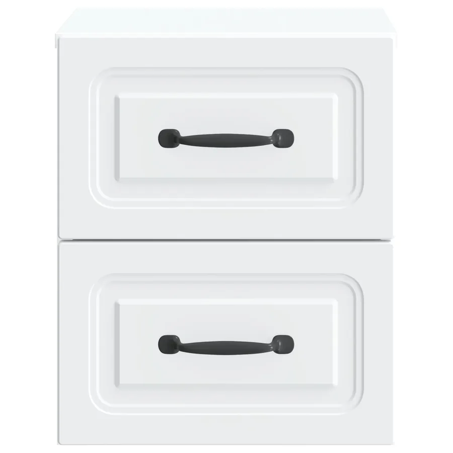 Cabinet de chevet mural 2 pcs Blanc 34,5 x 33 x 40 cm - 7