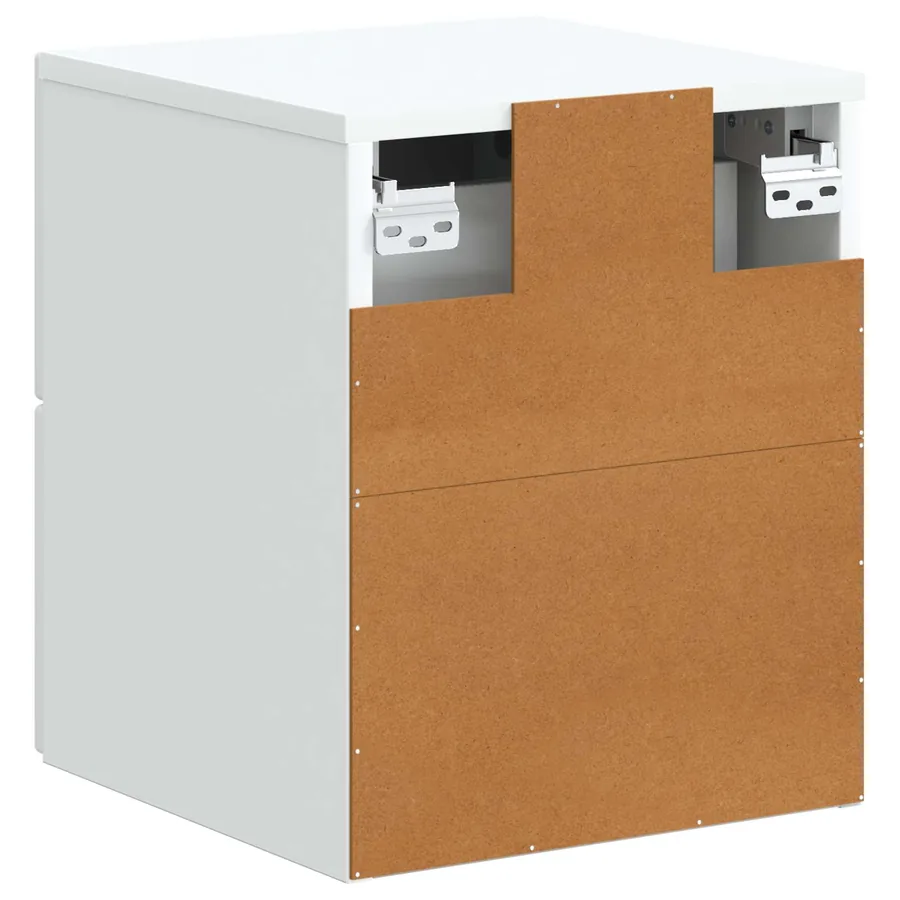 Cabinet de chevet mural 2 pcs Blanc 34,5 x 33 x 40 cm - 9