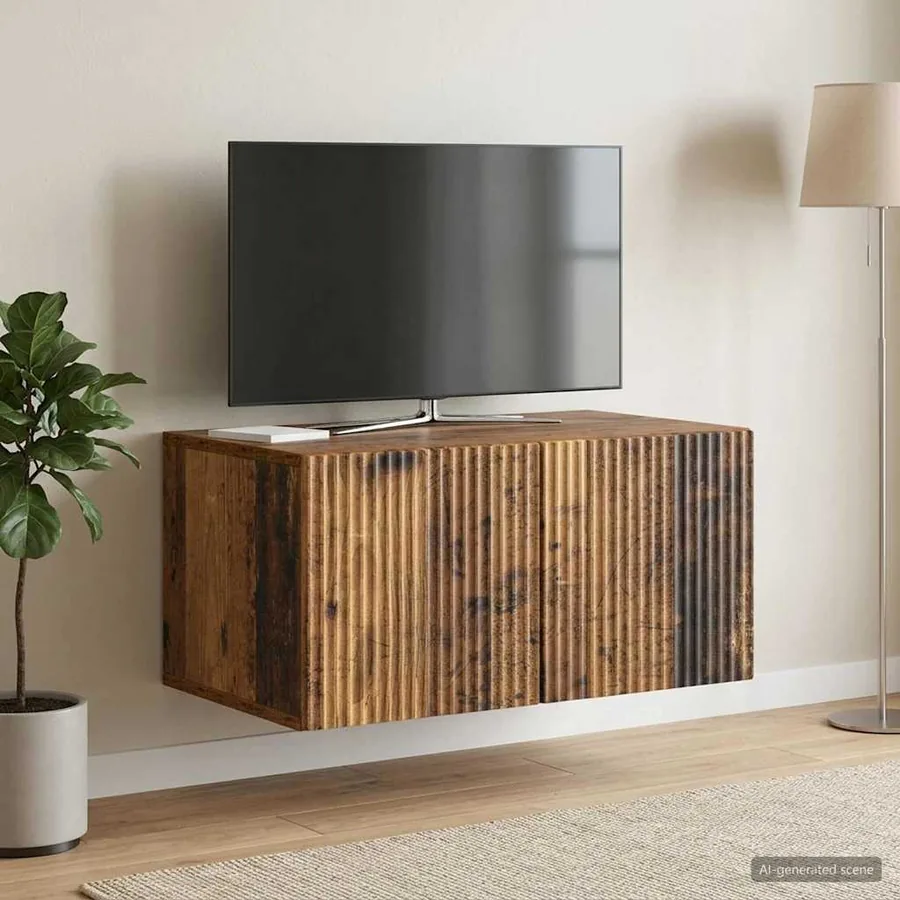 Meuble TV mural Bois ancien 59,5 x 41 x 30 cm Bois d'ingénierie