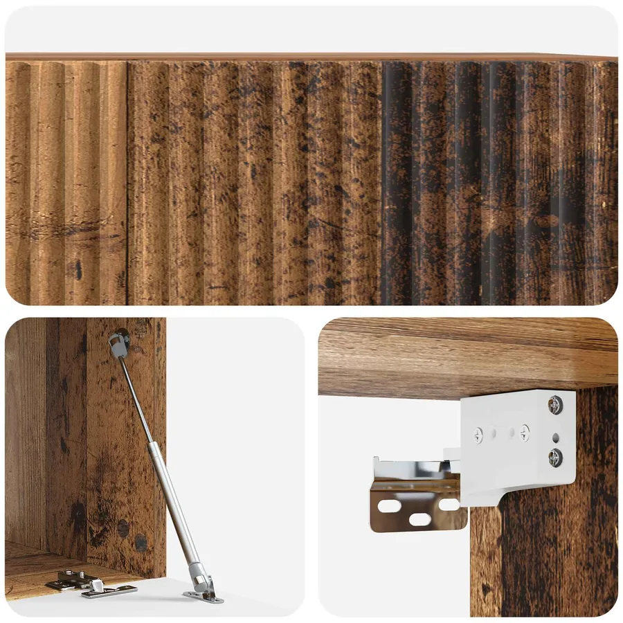 Meuble TV mural Bois ancien 59,5 x 41 x 30 cm Bois d'ingénierie - 9