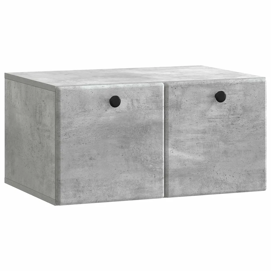 Meuble TV mural 59,5 x 41 x 30 cm Gris béton Bois d'ingénierie - 2