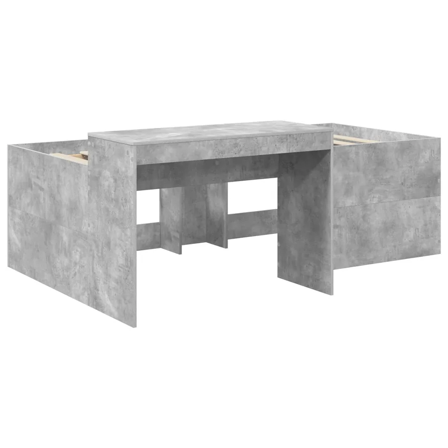 Lit haut pour enfants avec bureau Gris béton 98,5 x 200 cm - 3