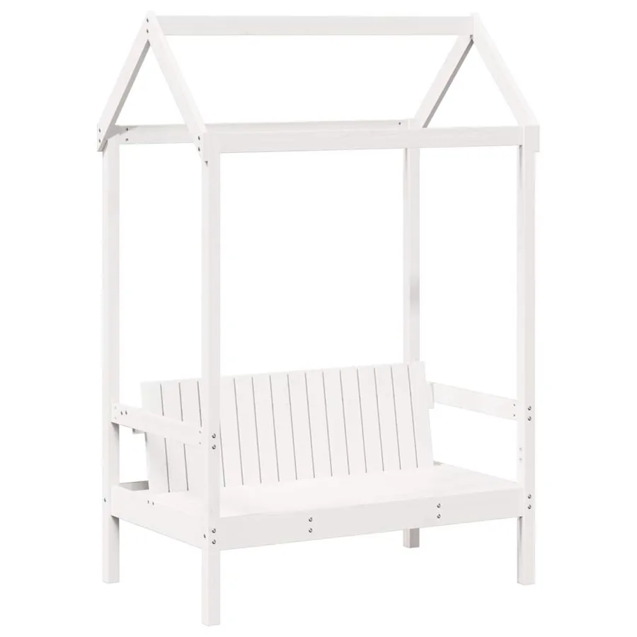 Ensemble de lit de jour et de banc et toit sans matelas blanc - 4