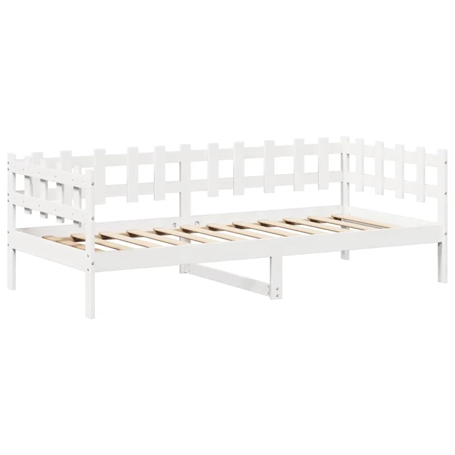 Ensemble de lit de jour et de banc et toit sans matelas blanc - 6