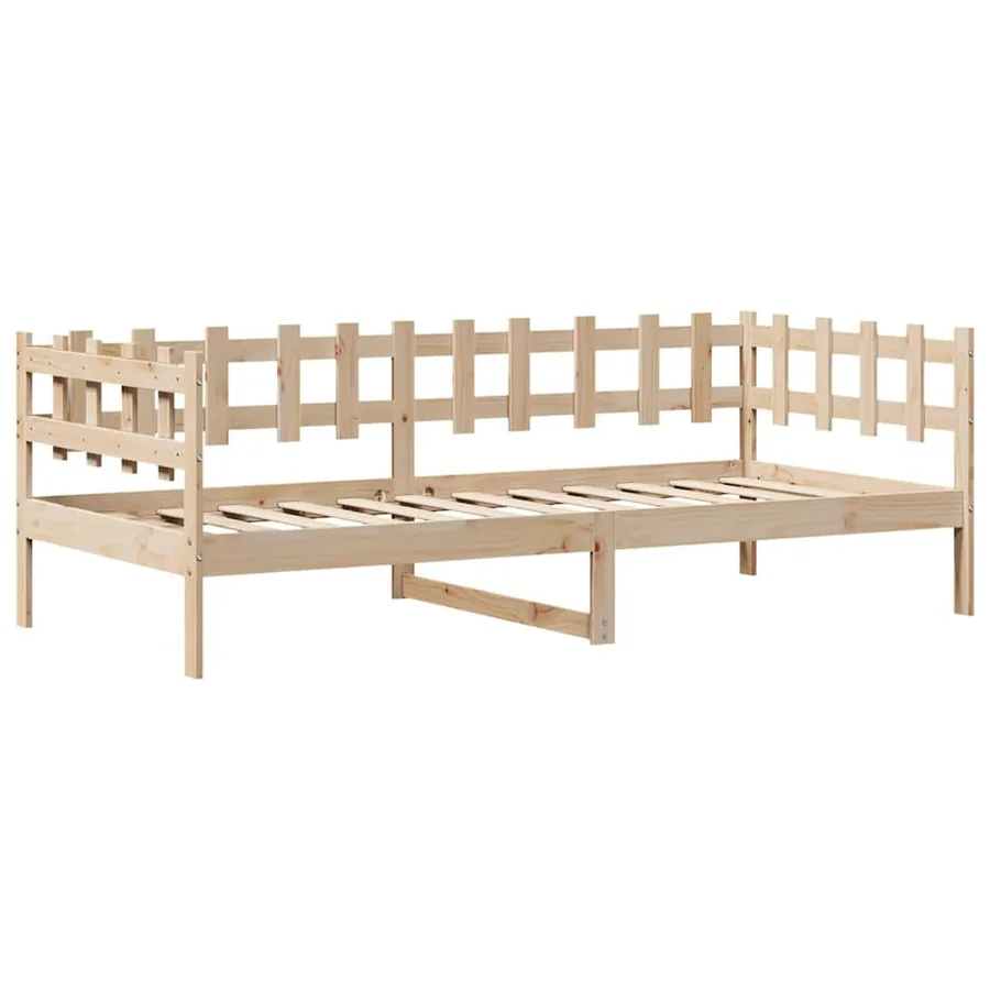 Lit de jour avec tiroirs sans matelas 80x200 cm bois massif - 5